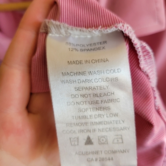 FootJoy Short Sleeve Golf Polo Pink White Stripe XXL Extra Extra Large - Picture 6 of 12